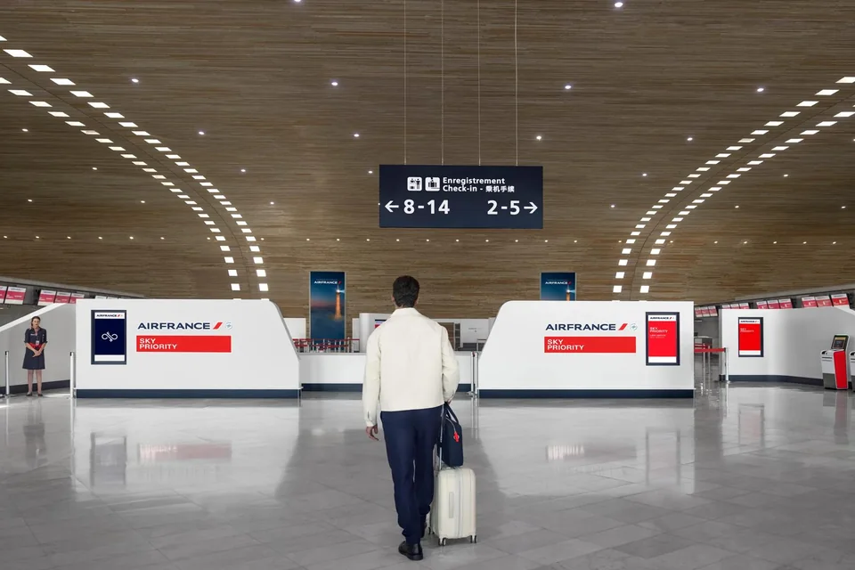 Strefa odprawy Air France Business na lotnisku