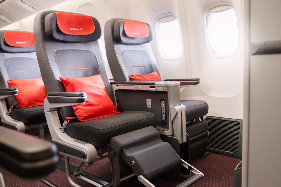 Austrian Airlines — fotel, przestrzeń i wybór miejsca