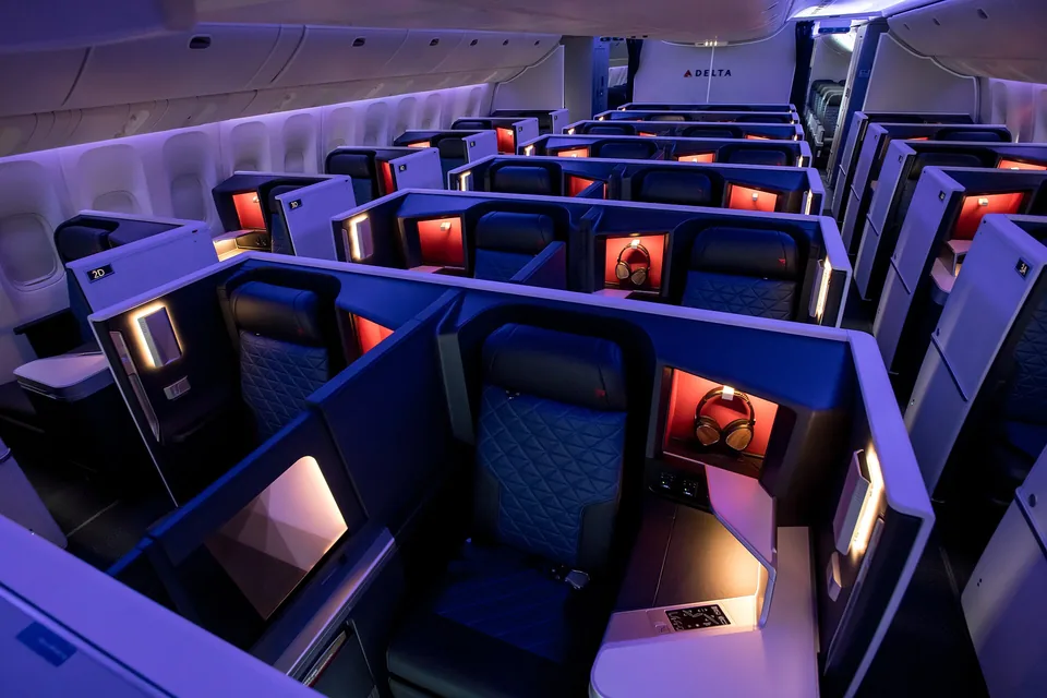 Delta Air Lines — fotel i układ kabiny