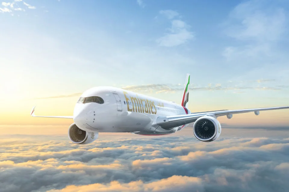 Airbus A350 Emirates w locie