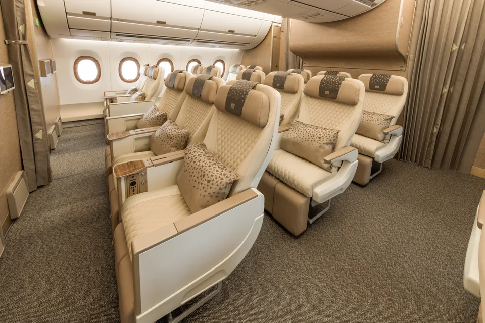Fotele Emirates Premium Economy w Airbusie A350
