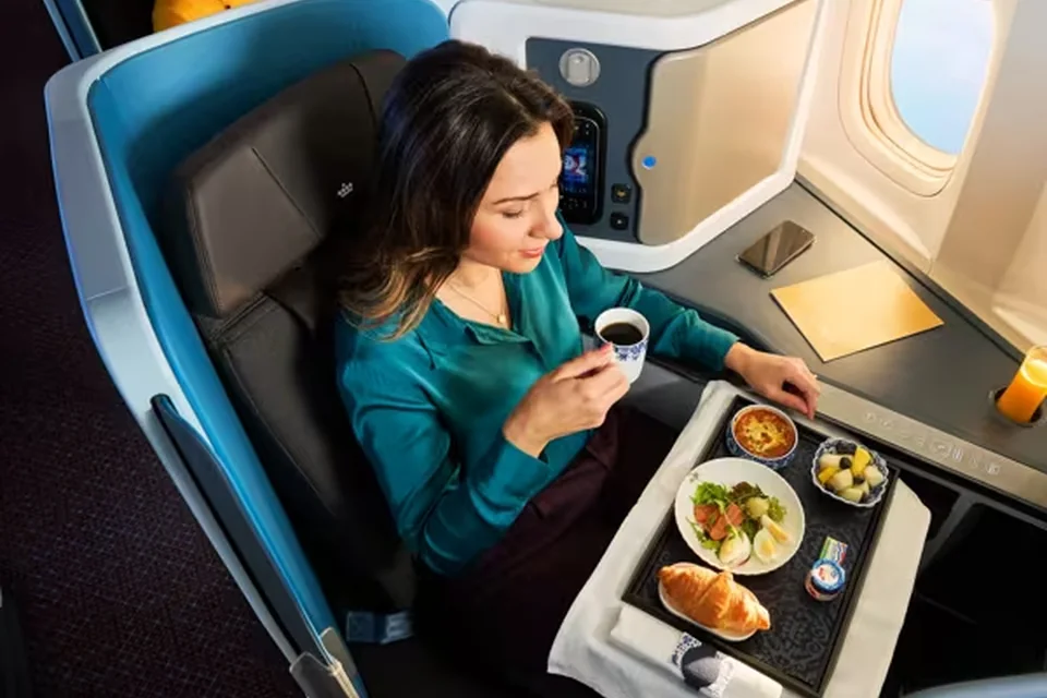 Posiłek w KLM World Business Class