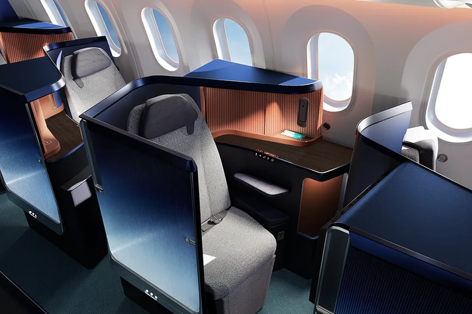 Wizualizacja indywidualnego fotela w nowej kabinie LOT Business Class w Boeingu 787-8