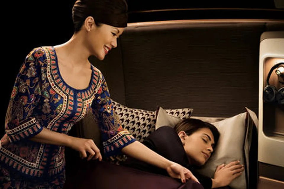 Singapore Airlines — pozycja do odpoczynku i sen