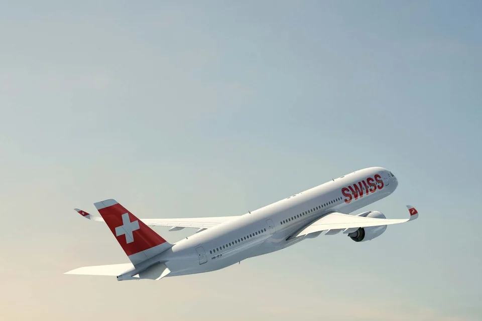 Airbus A350 linii SWISS w locie