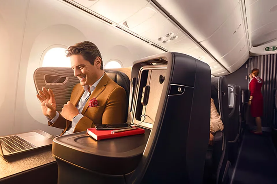 Praca przy fotelu Turkish Airlines Business Class