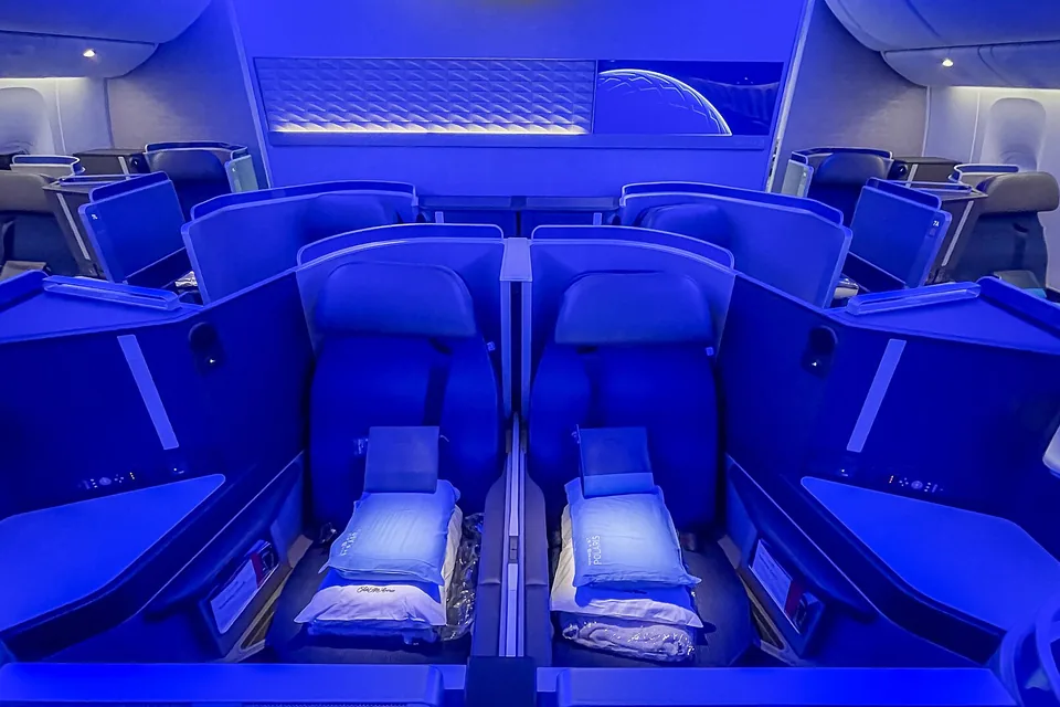 United Airlines — fotel i układ kabiny